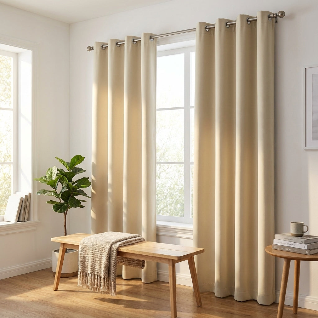 Coated Blackout Curtains for Restful Rooms