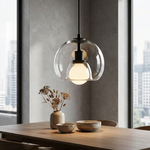 Sculptural Glass Pendant Light for a Warm Glow