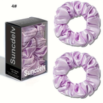 Pure Silk Scrunchie Pair for Crease-Free Hold