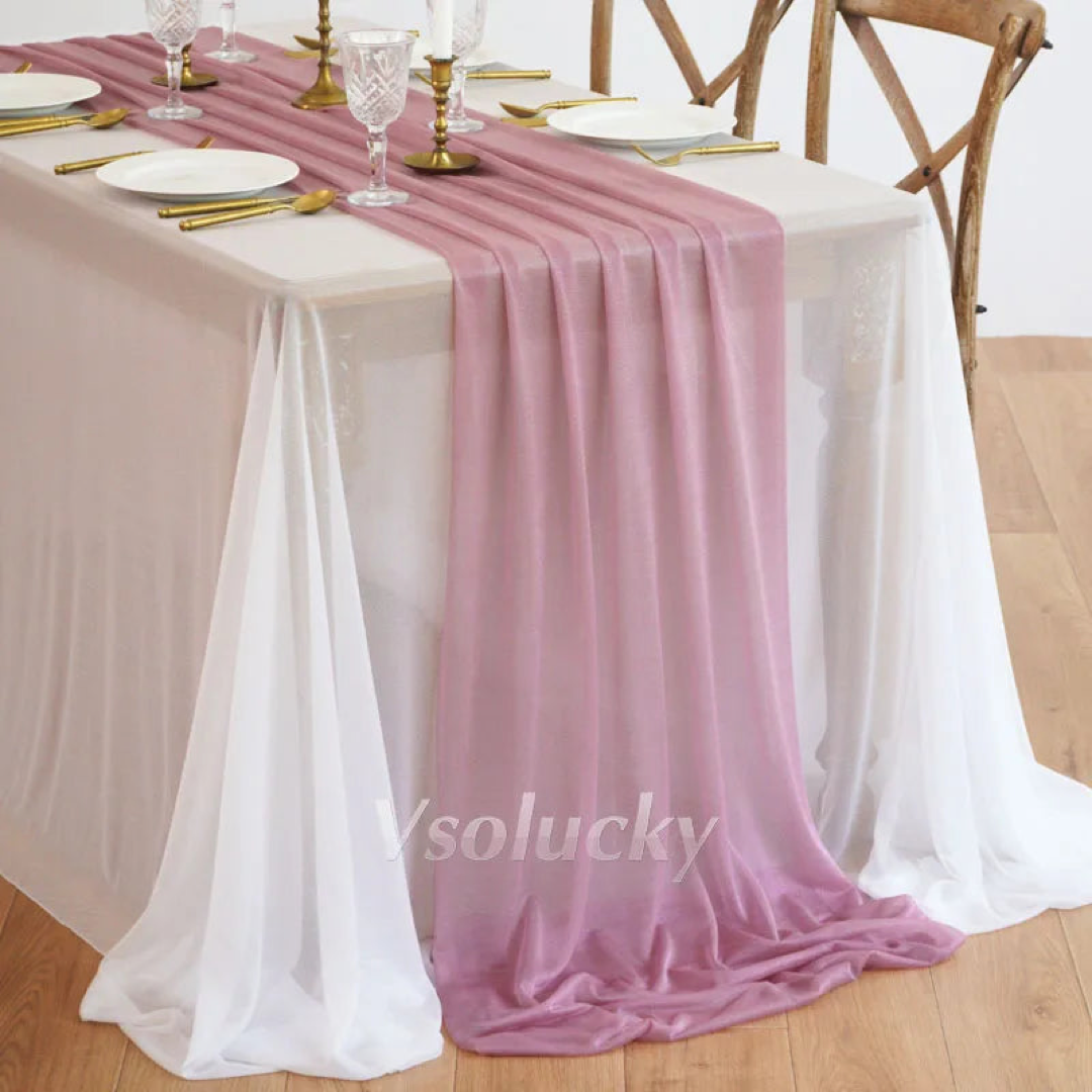 Sheer Table Runner for Effortless Event Styling