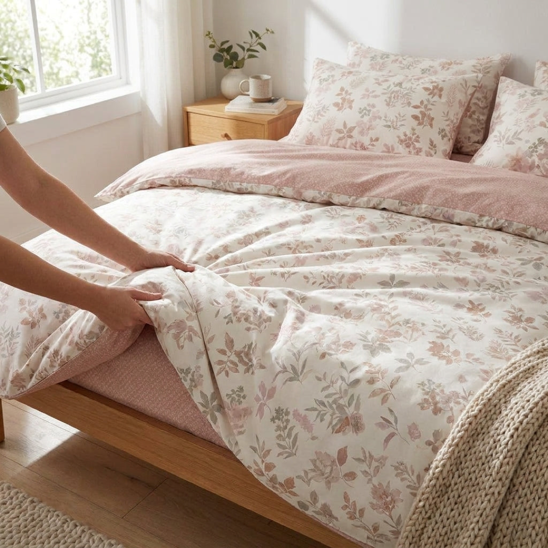 Botanical Cotton Bedding Set for Cooler Sleep