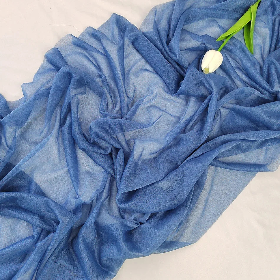 Sheer Chiffon Table Runner for Effortless Elegance
