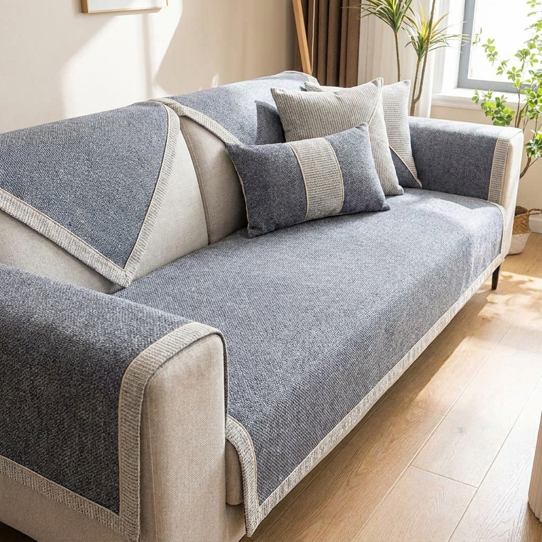 Cotton-Linen Sofa Cover for Secure Comfort