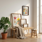 Double Glass Wood Frame for Floating Displays