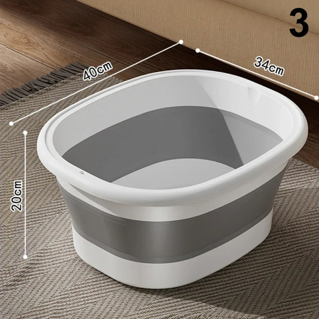 Foldaway Foot Soaking Tub With Massage Rollers