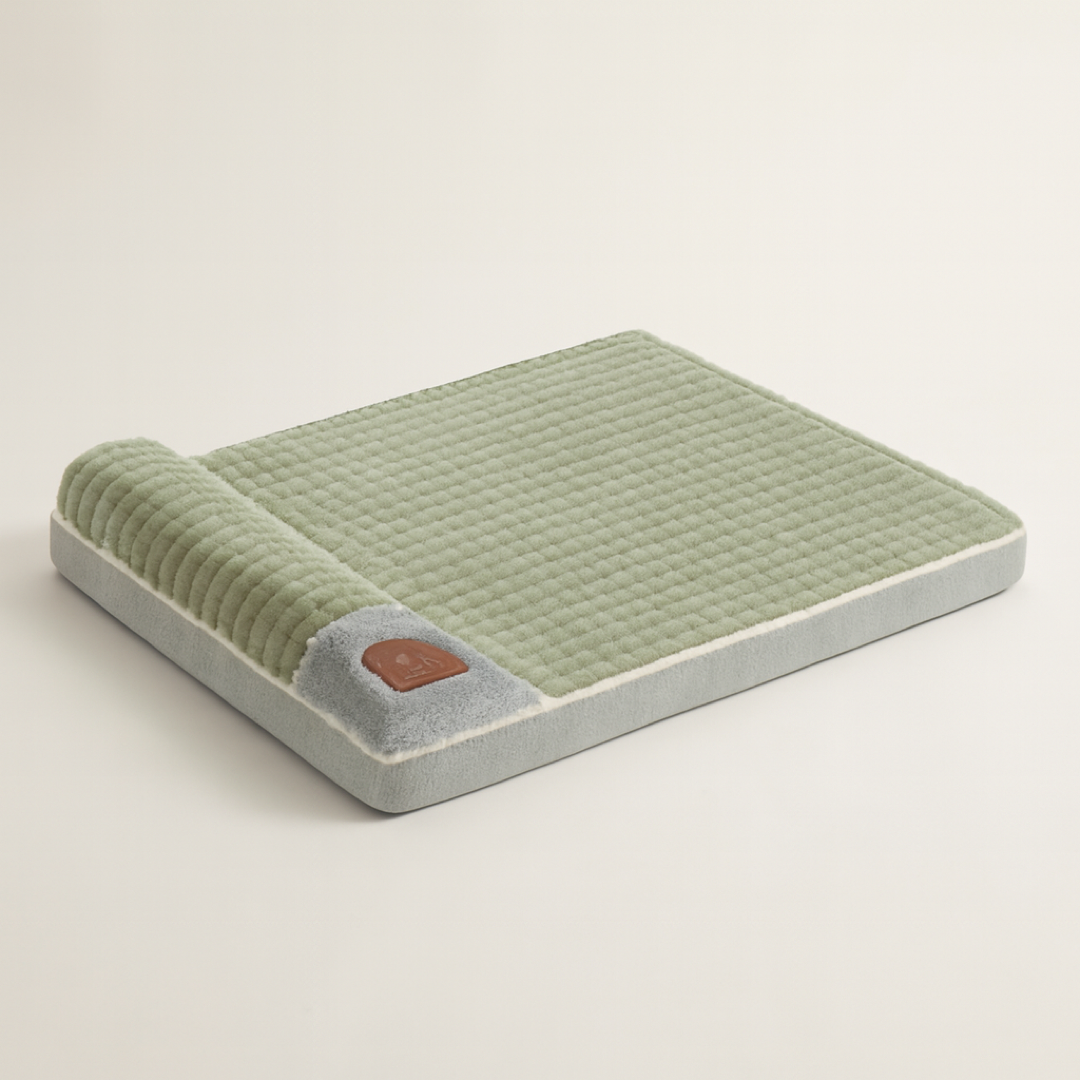 Memory Foam Bolster Pet Bed with Washable Cover