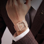 Square Rhinestone Watch for Day-to-Night Style