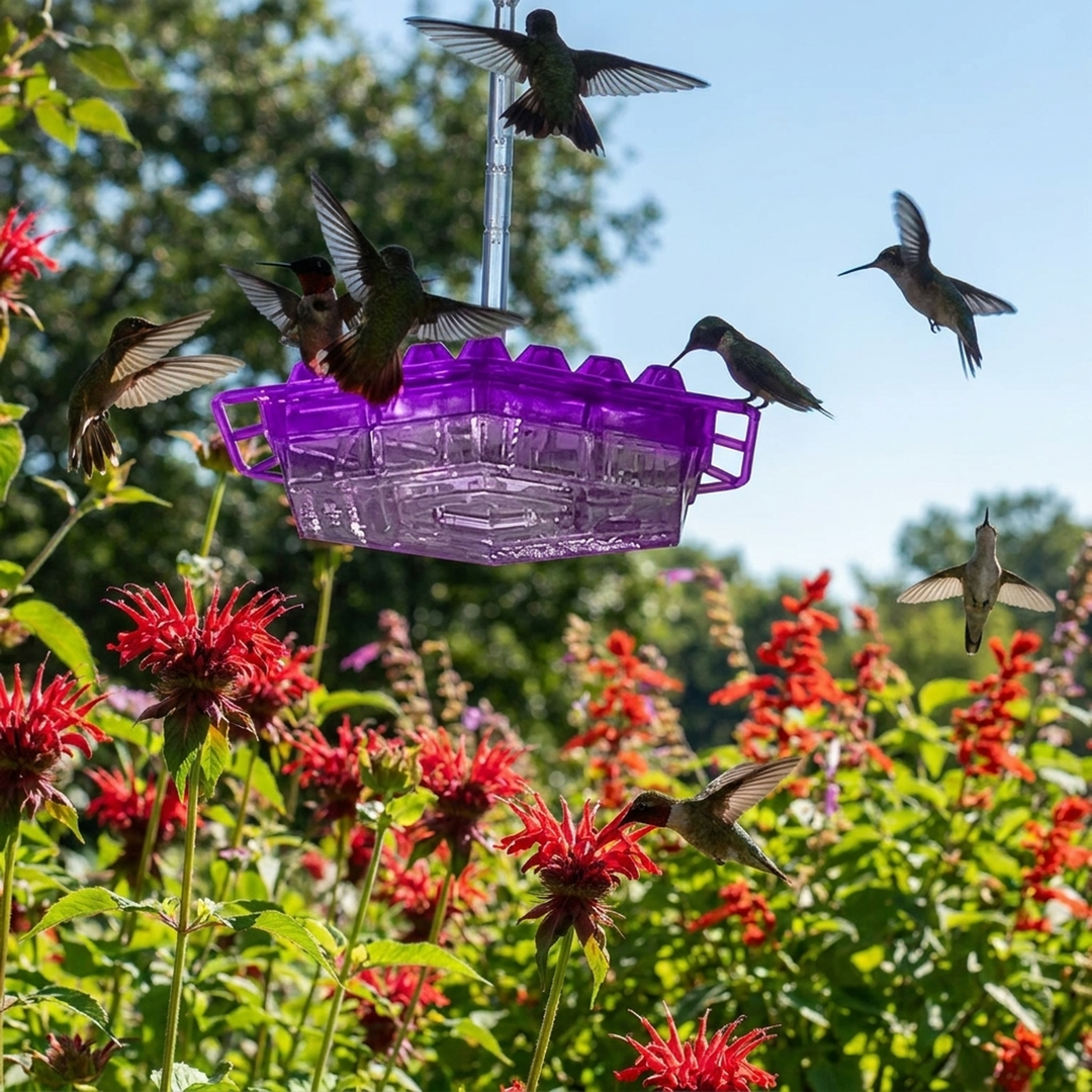 Hummingbird Garden Feeder With Ant Moat