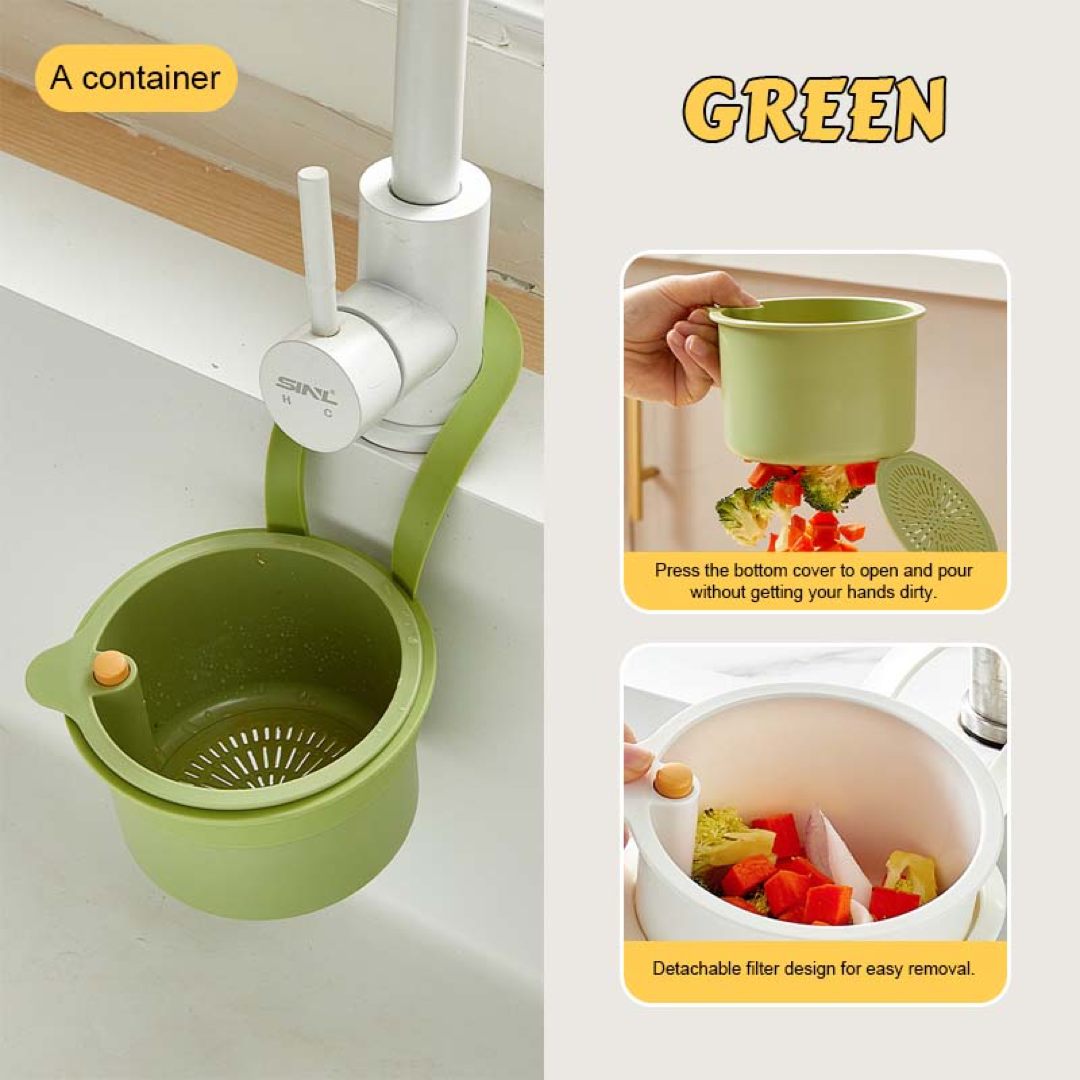 Sink-Edge Scrap Basket for Easier Cleanup