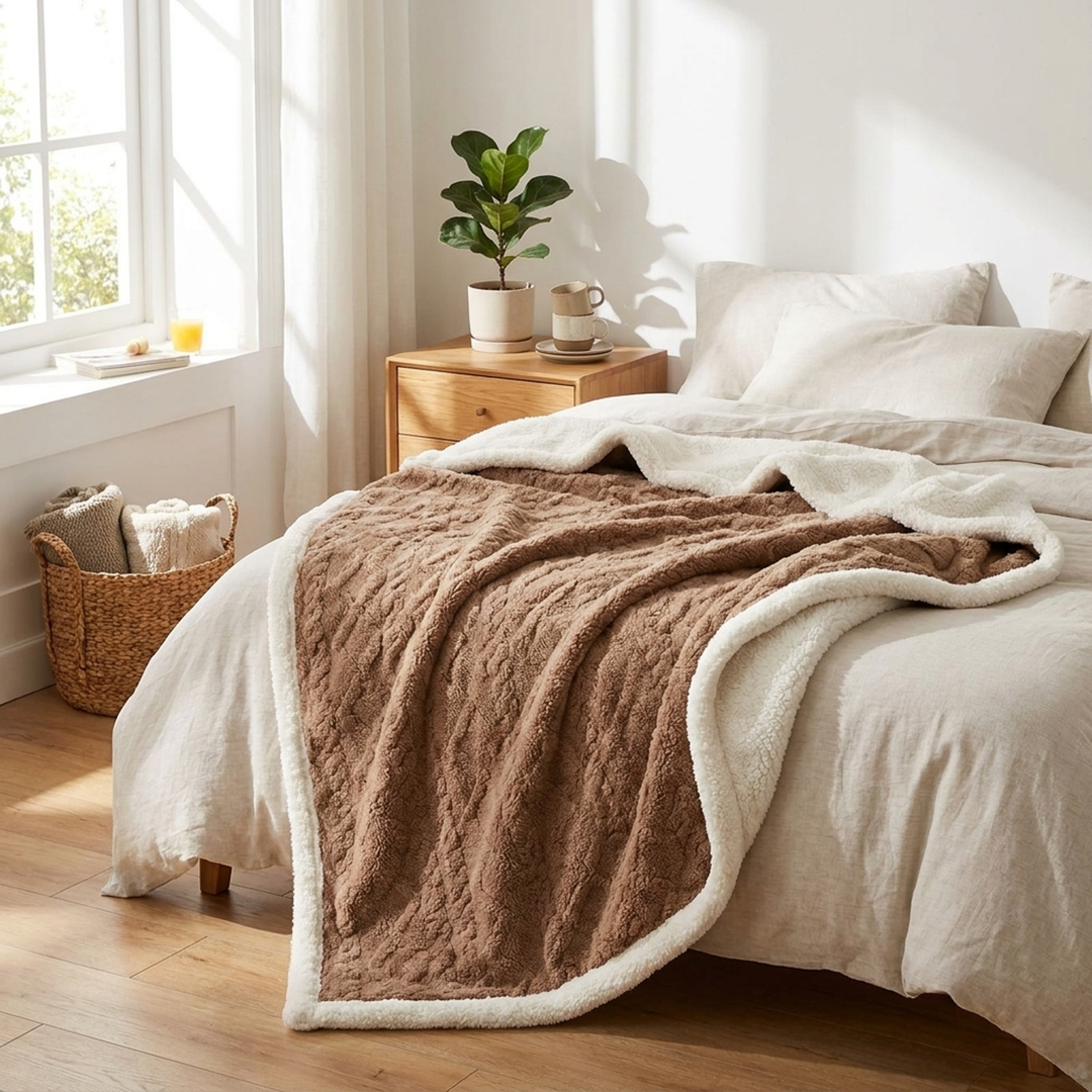 Lambswool Snuggle Blanket for Cozy Nights