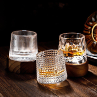 Crystal Swirl Whiskey Glasses for Fuller Flavor