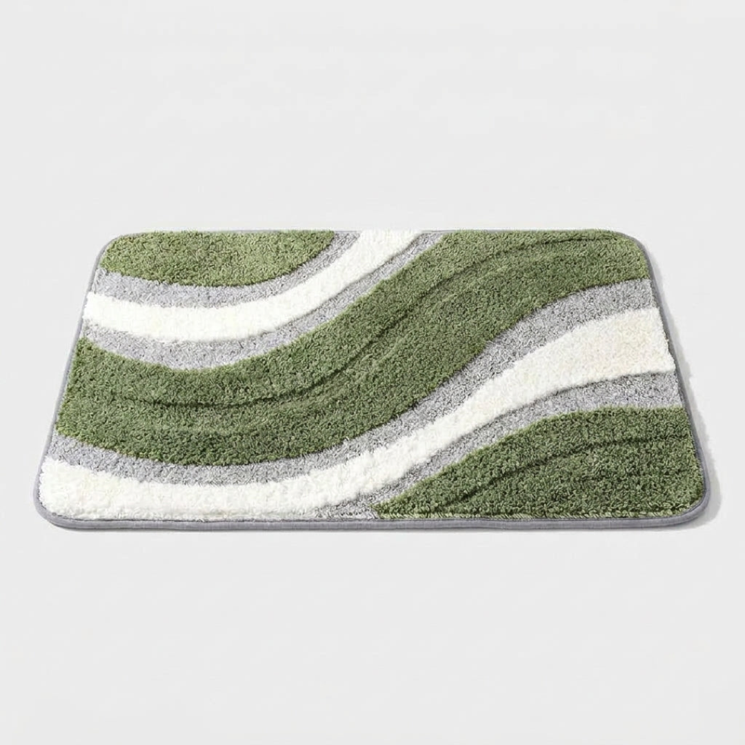 Plush Weave Bath Rug for Dry, Secure Steps