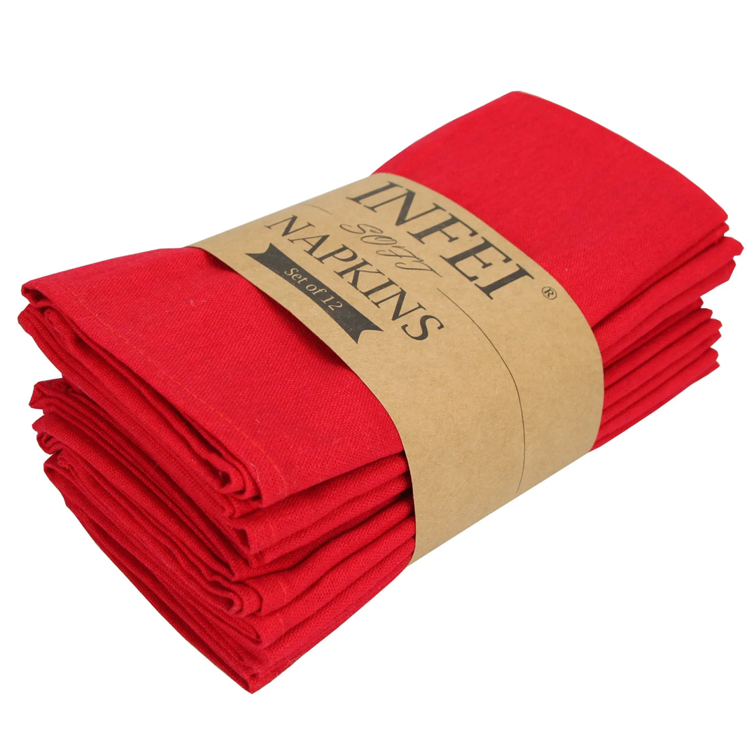 12-Piece Cloth Napkin Set for Effortless Dining