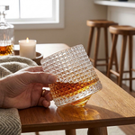 Swirling Crystal Whiskey Glasses for Fuller Flavor