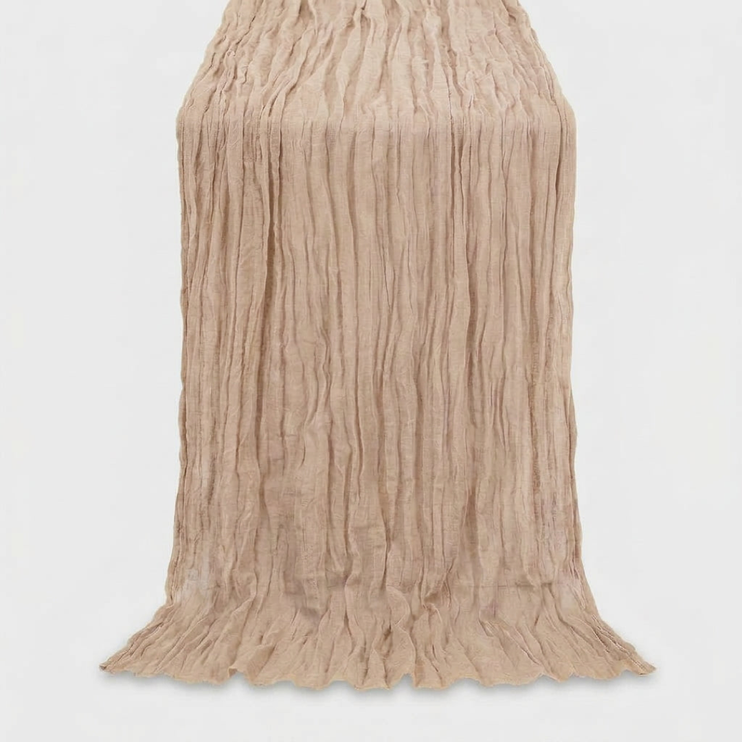 Lilac Gauze Table Runner for Effortless Elegance