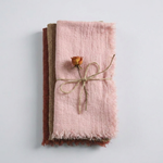 Frayed Cotton Napkin Set for Cozy Tables