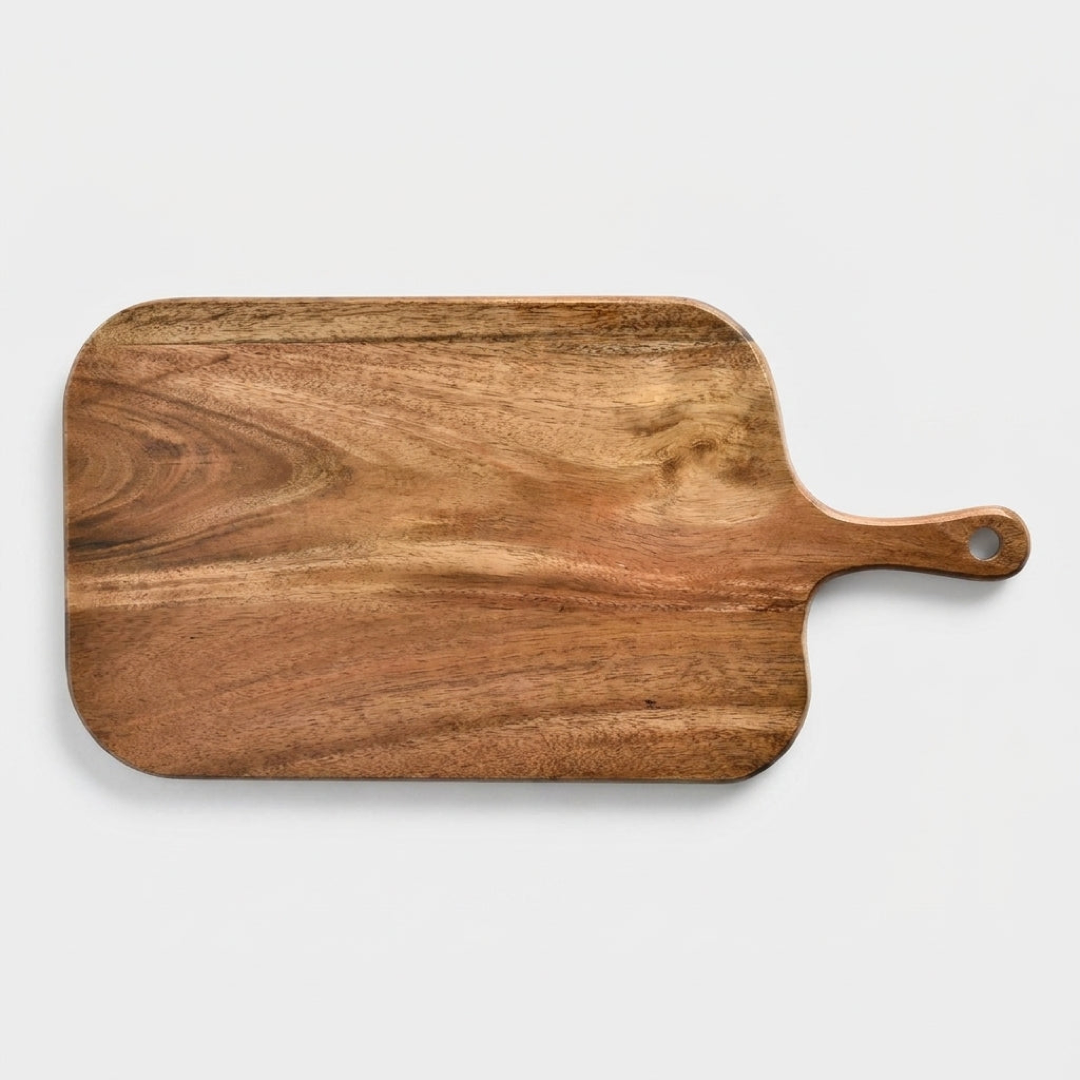 Double-Sided Wooden Board for Prep and