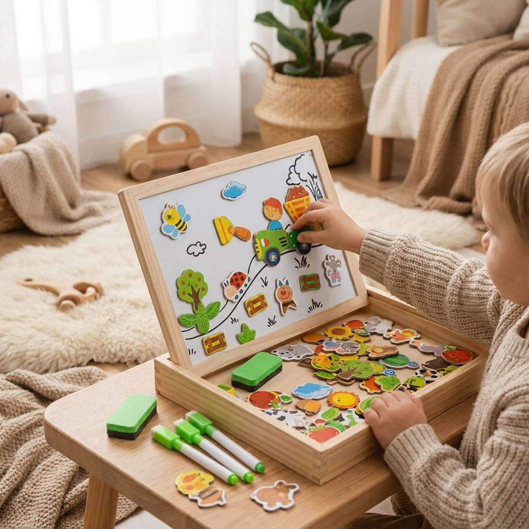 Dual-Surface Kids' Art Table for Creative Focus