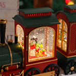 Christmas Train Lights With Snowfall Glow
