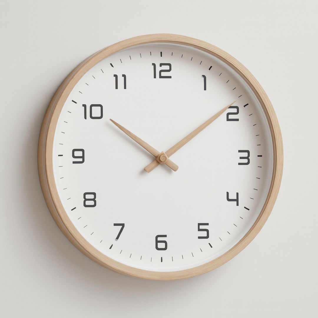 Minimalist Wood Wall Clock for Peaceful Rooms