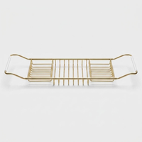 Adjustable Steel Bath Caddy Keeps Essentials Dry