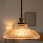 Vintage Glass Pendant Lamp for a Warm Glow
