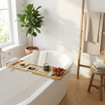Extendable Bamboo Bath Tray for Easy Relaxation