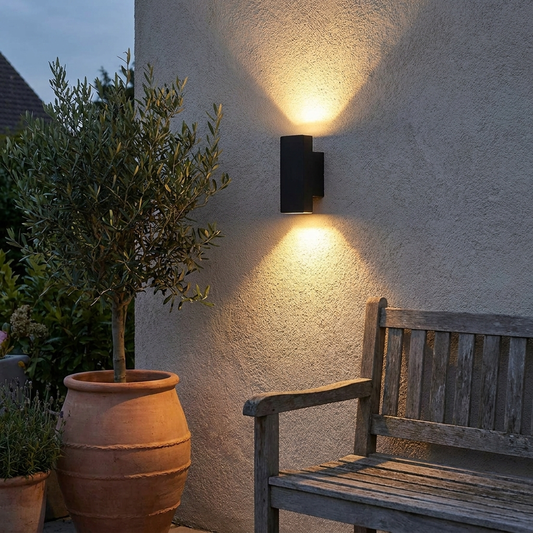 Sculptural LED Wall Light for Indoor-Outdoor Glow