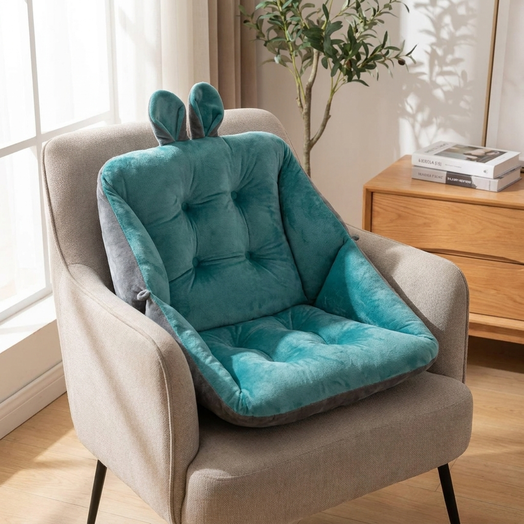 Contoured Memory Foam Seat Cushion with Velvet Cover