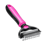 Dual-Sided Pet Rake for Less Shedding