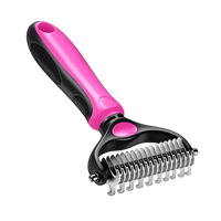 Dual-Sided Pet Rake for Less Shedding