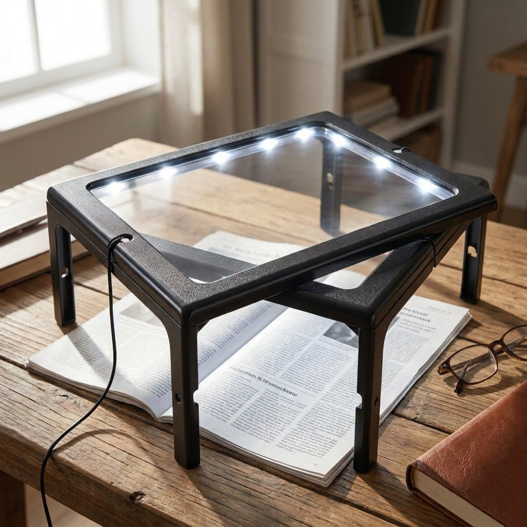 Full-Page LED Reading Magnifier for Clearer Print