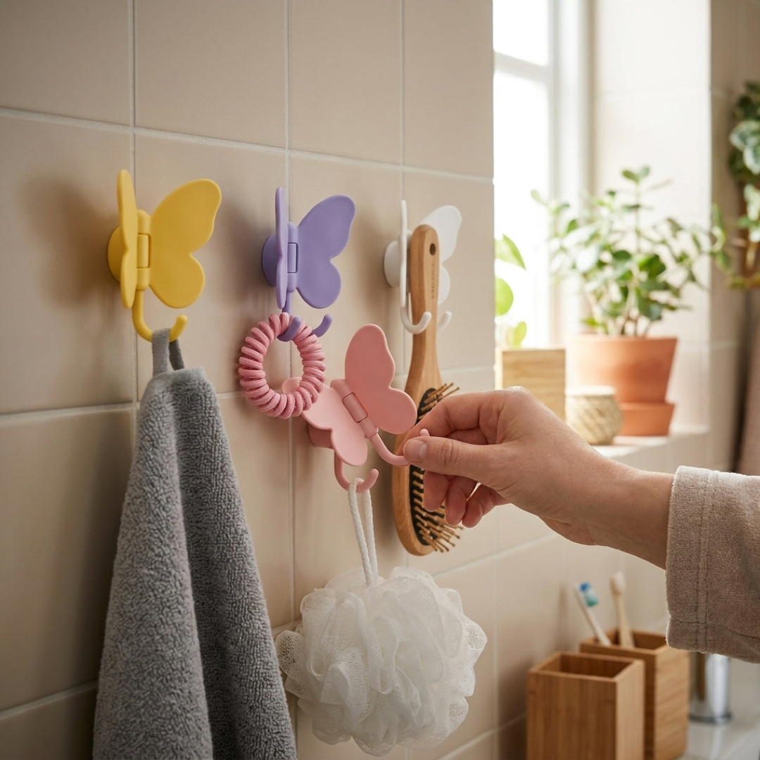 Butterfly Wall Hook for Flexible Corner Storage