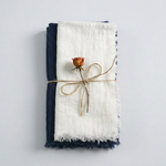 Frayed Cotton Napkin Set for Cozy Tables