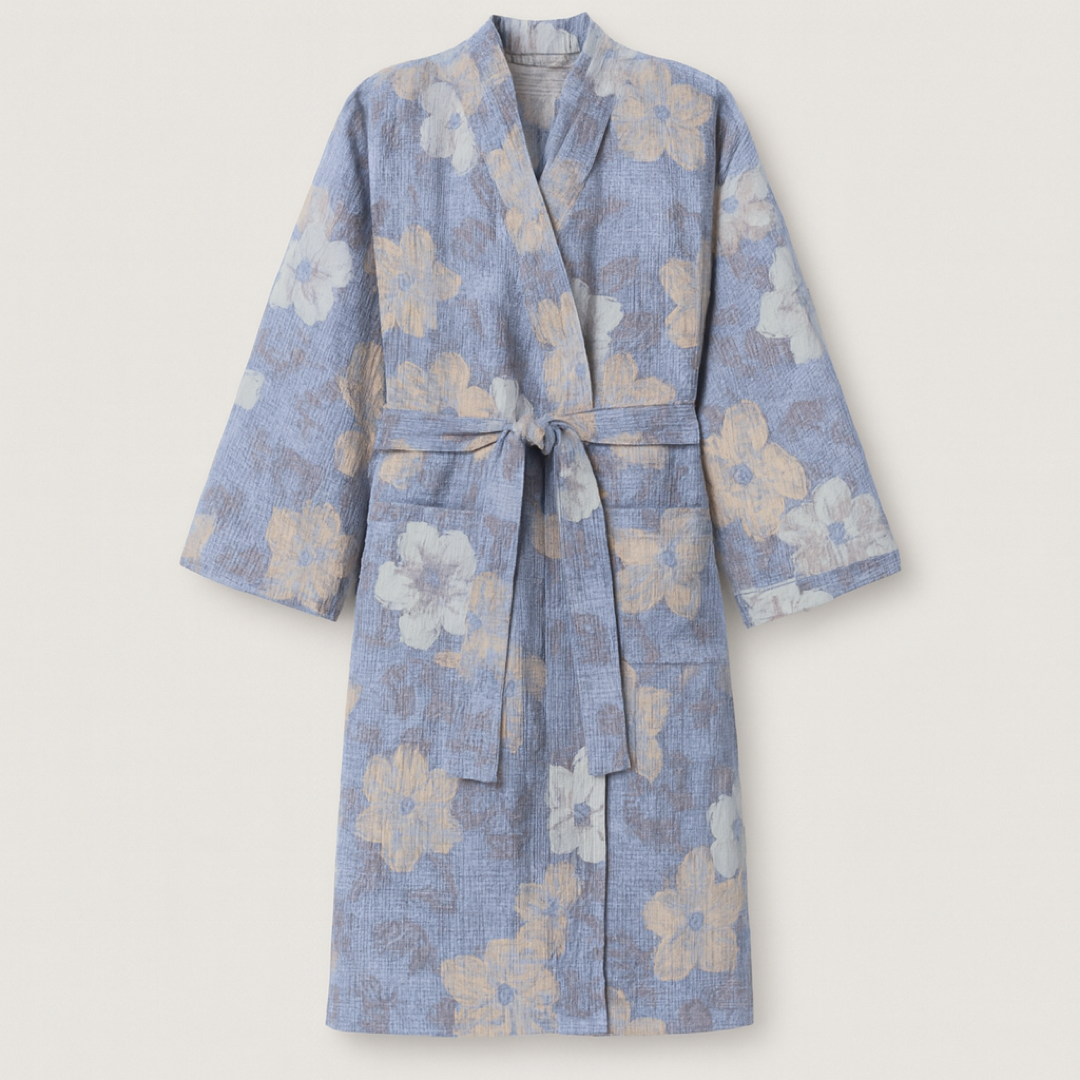 Reversible Cotton Kimono Robe for Easy Lounging