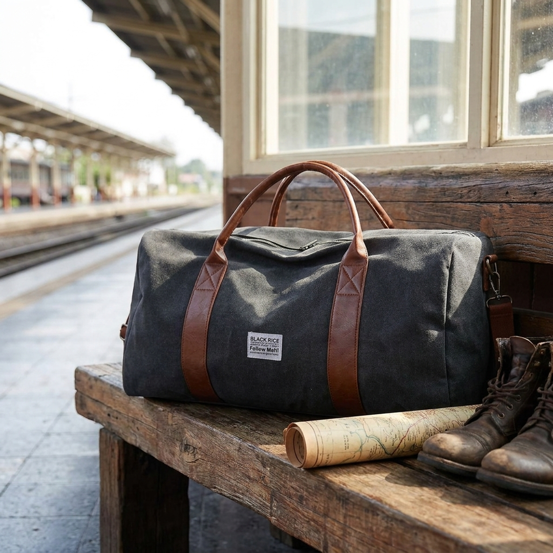 Vintage Canvas Weekender – Organized Travel Made Easy