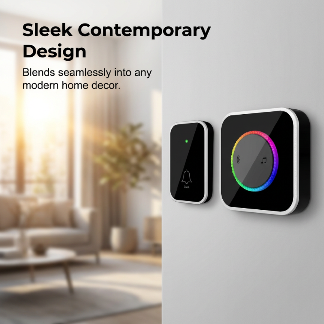 ColorGlow Wireless Doorbell for Visible Alerts