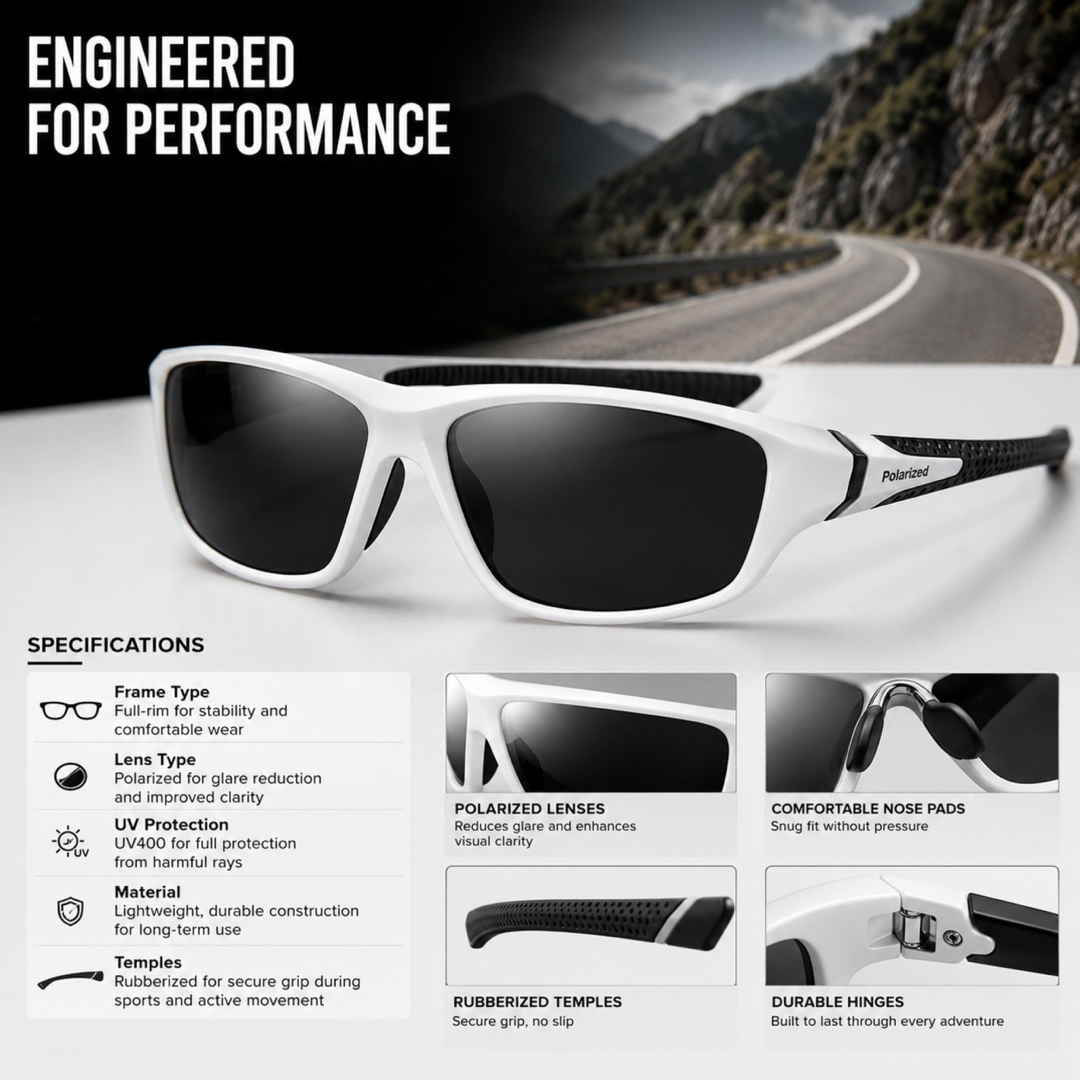 Polarized Sport Sunglasses for Clearer Outdoor Vision