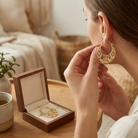 Floral Crescent Earrings for Effortless Style