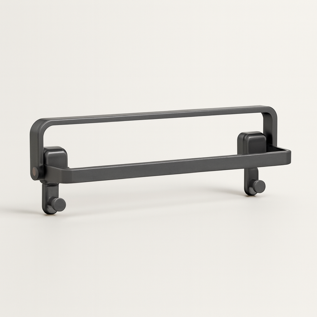 Folding Towel Bar for Damage-Free Organization