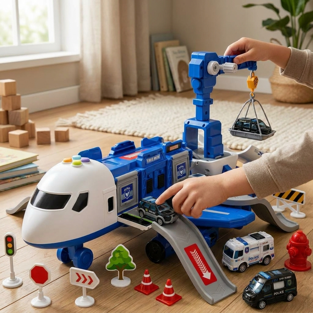 Interactive Airplane Playset for Screen-Free Fun