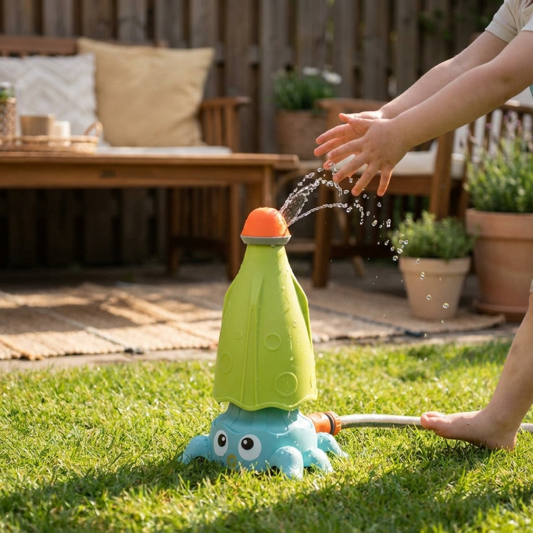 Rocket Sprinkler for 360° Backyard Fun