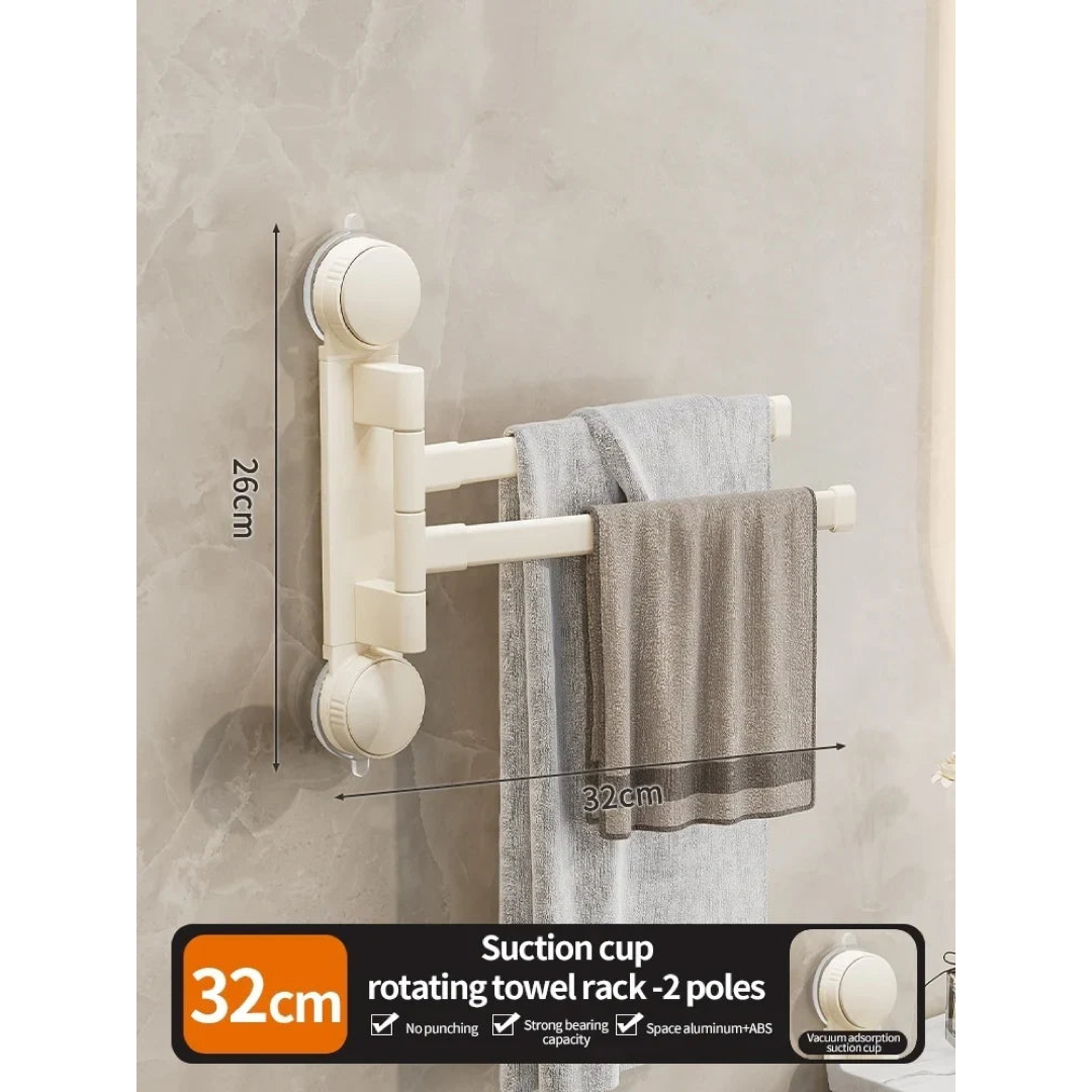 Rotating Towel Holder for Drill-Free Organization