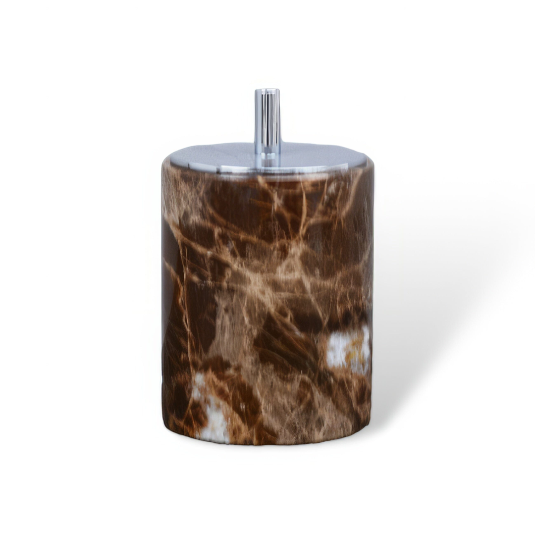 Dark Marble Vanity Set for Clutter-Free Countertops