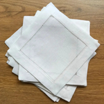 Hemstitched Cloth Napkin Set for Elegant Dining