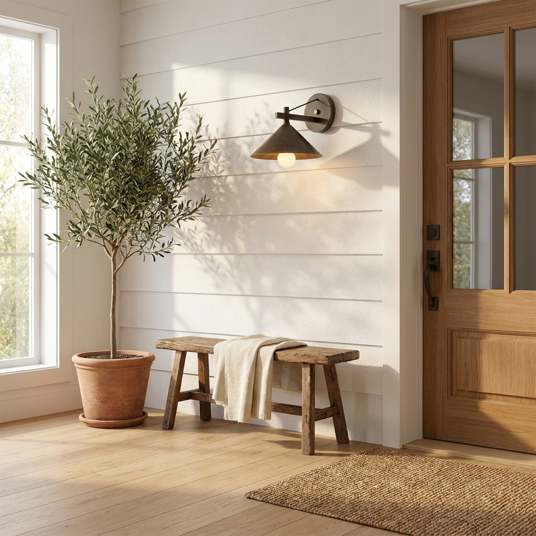 Industrial Outdoor Wall Light for a Welcoming Glow