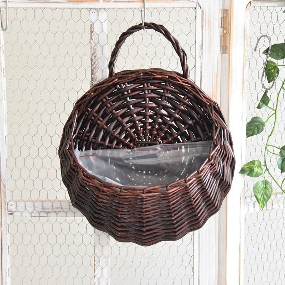 Rattan Basket Planter for Flexible Display