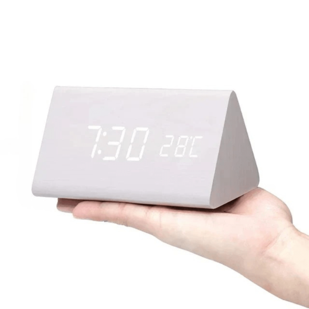 Voice-Activated Wooden Clock for Effortless Timekeeping