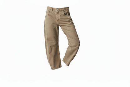 Women's Barrel Jeans with Wide Legs and a Low Waist