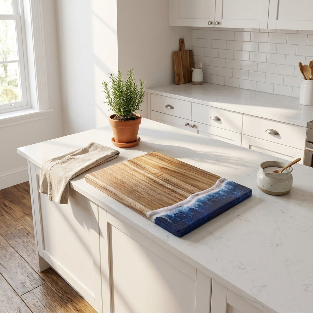 Ocean Resin Cutting Board for Mess-Free Prep